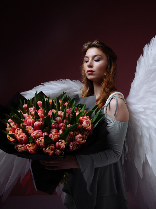 Моно букет из тюльпанов