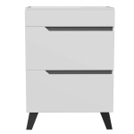 Тумба с раковиной ОРИОН-60 2 ящика белый/графит