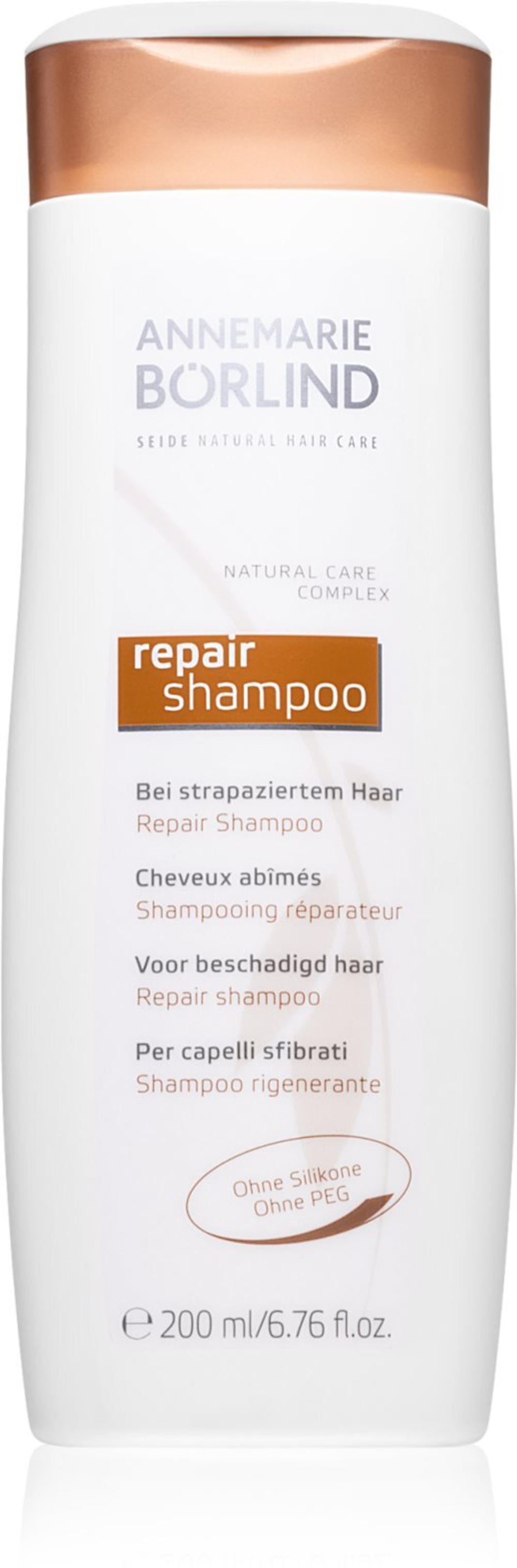 ANNEMARIE BÖRLIND SEIDE NATURAL - регенерирующий шампунь для сухих и поврежденных волос /   200  ml  / GTIN 4011061007903