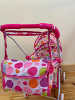 0600073/Коляска-люлька для куклы с перекидным капюшоном, с сумкой и корзинкой, в/к 36*41*68 см/54