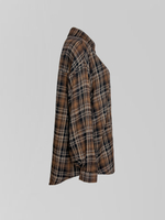 Рубашка Miss Diva 11012 в клеточку на кнопках с карманом на груди