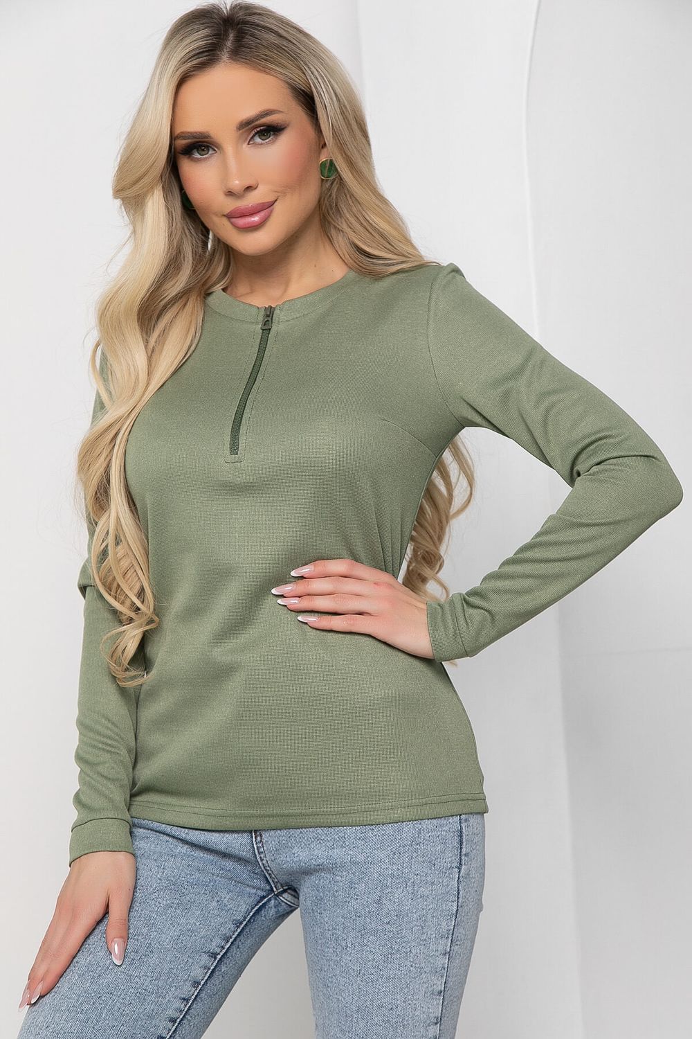 Джемпер "Чувство комфорта" (олива) Б8675 LT Collection