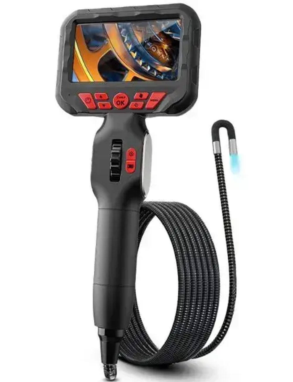 Эндоскоп /360 градусов/ 6.2 мм, ,1.6 м/автомобильный с экраном, поворотный,,Водонепроницаемая,бесплатная карта емкостью 32 г