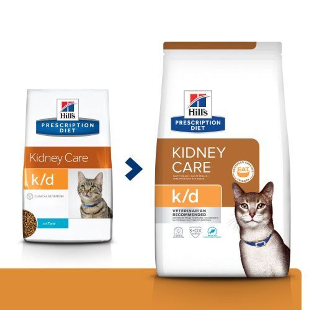 Сухой диетический корм Hill&#39;s Prescription Diet k/d Kidney Care для кошек при профилактике заболеваний почек, с тунцом 400 г