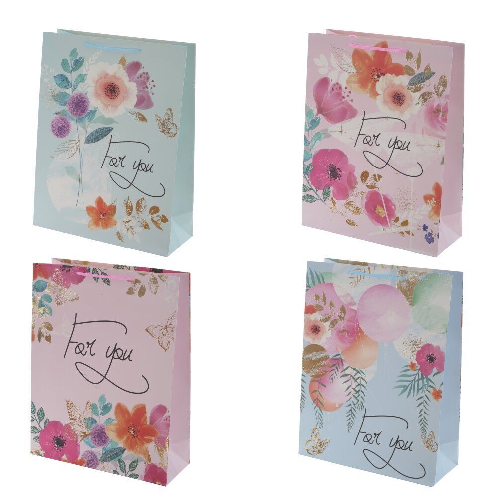 GAEM Пакет подарочный S (бумага 210г/м2, блок микс 12шт), L18 W8,5 H24 см, 4в.