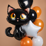 Фольгированный шар-фигура «Черный котенок», 91 см