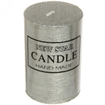 Свеча «New Star» 5*7,5см цвет серебро ZD-072