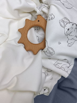 Комплект из 3-х пелёнок Сахар+Зайки+Дождь 85*130 RinaAmari