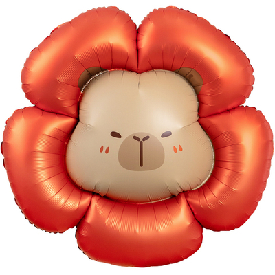 Фольгированный шар-фигура «Капибара с цветочком», 84 см