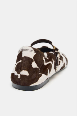 ZARA КОЖАНЫЕ БАЛЕТКИ С ПРИНТОМ, РАЗНОЦВЕТНЫЙ