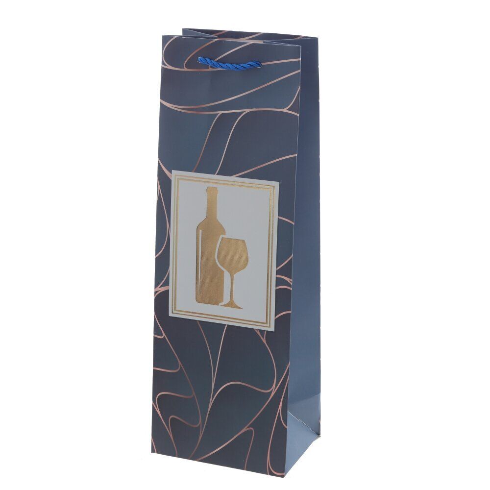 GAEM Пакет подарочный для бутылок (бумага 210г/м2, блок микс 12шт), L12 W9 H35 см, 4в.