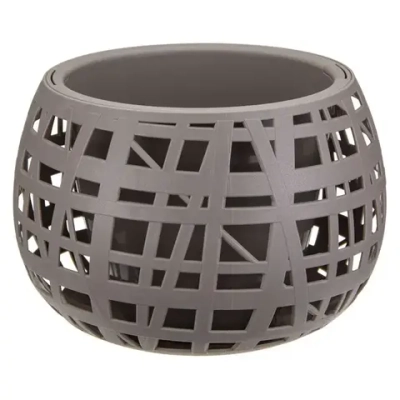 Кашпо ХАОС D290мм 4л с вставкой французcкий серый (комплект 4 шт)