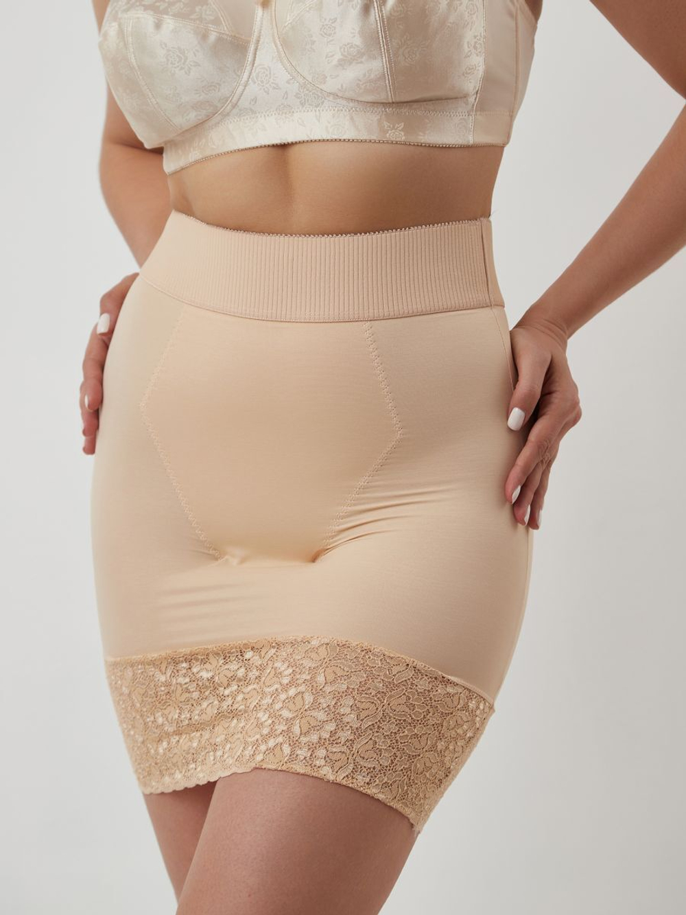 Корректирующая юбка-трусы средней степени утяжки (Размер: XL) (Цвет: черный)