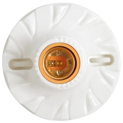 Патрон-стойка пластиковая E27 Oxion прямая цвет белый