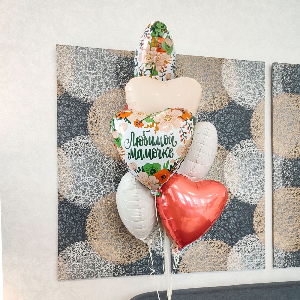 Шар (19"/48 см) Сердце, Коралловый