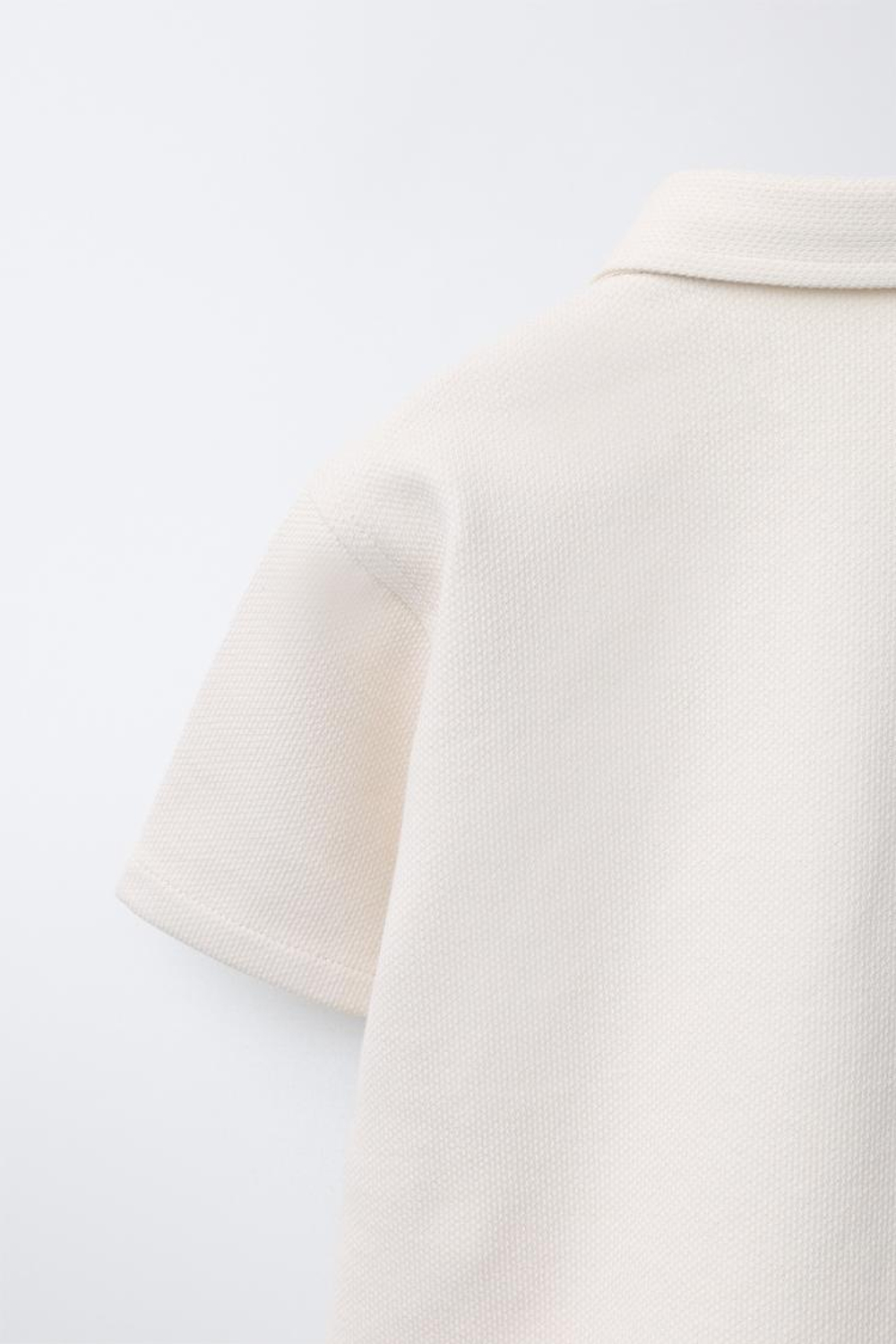 ZARA РУБАШКА С КАРМАНАМИ, ЭКРЮ