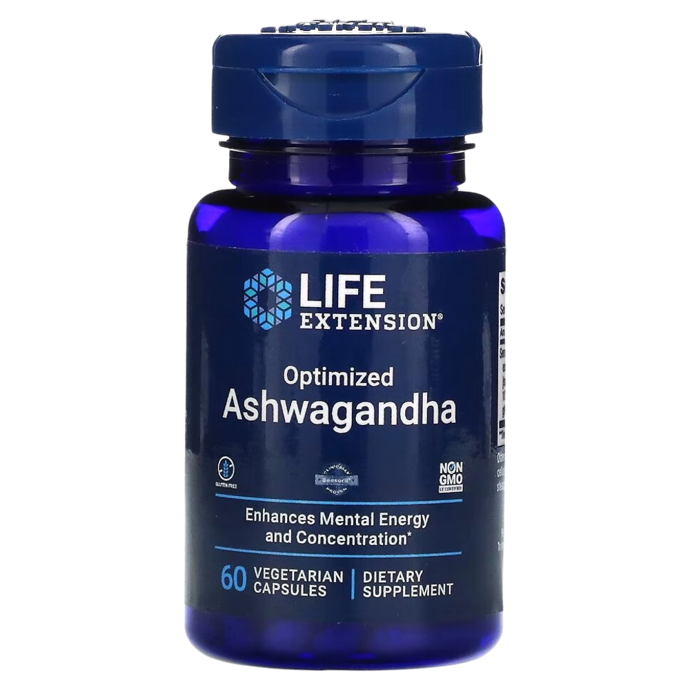Life Extension Ashwagandha 60 veg capsules, Ашваганда