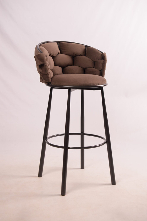 Стул Томми Барный Гламур Велютто 08 Клеш  Черный