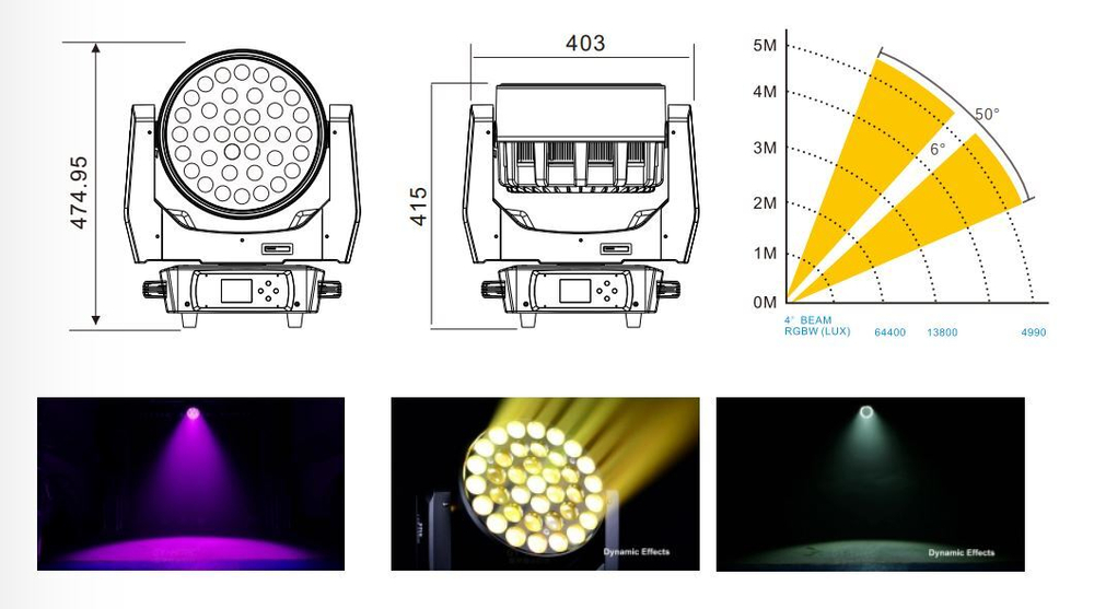 A3715-2 37x15W Wash Beam Moving Head