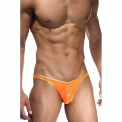 Мужские трусы слипы оранжево-черные Cosmos Colors  L20OBG