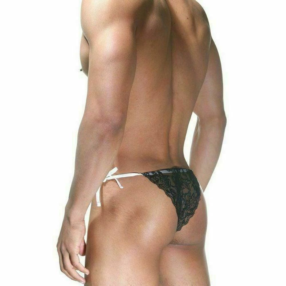 Мужские трусы танга черные кружевные La Blinque LB15295