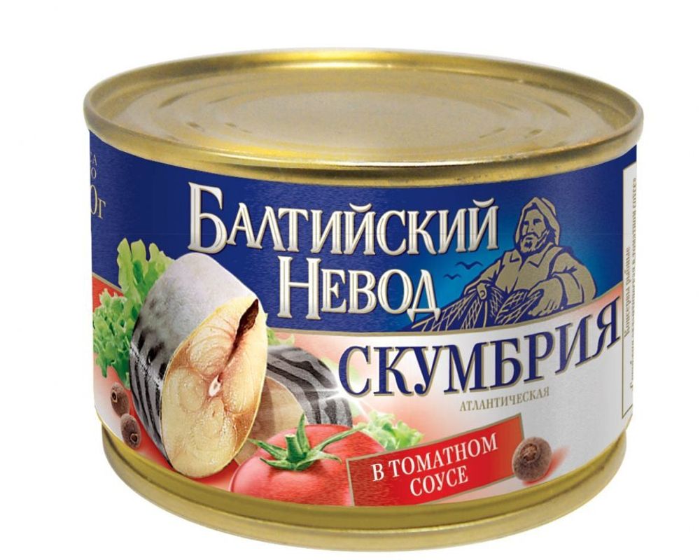 Скумбрия в томатном соусе, Балтийский невод, 240 гр