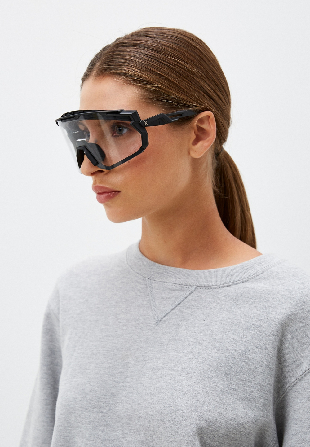 Спортивные очки с диоптриями HILX Samurai / Matt Solid Black / Black Polarized Lens + Clear Lens