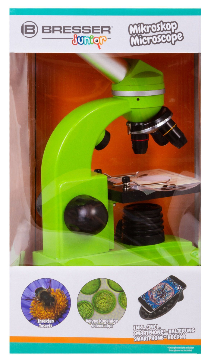 Микроскоп Bresser Junior Biolux SEL 40-1600x, зеленый