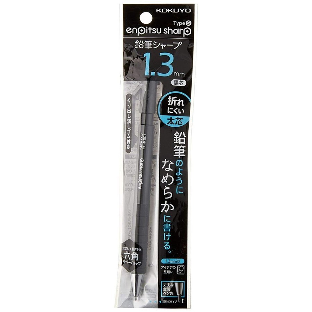 Механический карандаш 1,3 мм Kokuyo Enpitsu Sharp S-Type чёрный (упаковка)