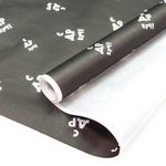 Упаковочная бумага, Крафт 50гр (0,7*10 м) С Днем Рождения (юмор), Черный, 1 шт.