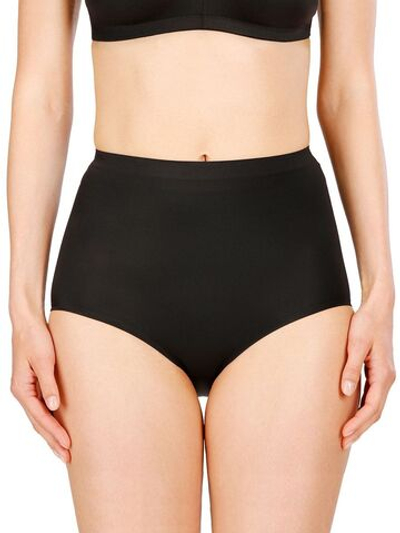 Набор из 2 трусов-макси из гладкого микроволокна (Размер: XL) (Цвет: черный)