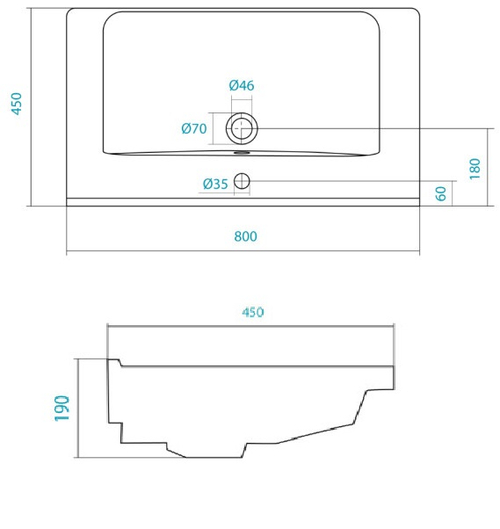 Раковина AQUATON Миранда-80, белая (1WH302251)