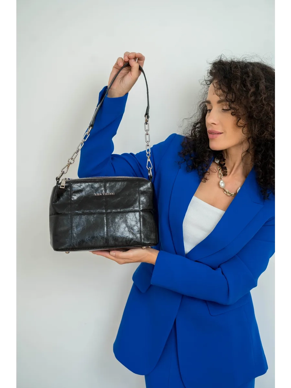 Сумка через плечо маленькая клатч натуральная кожа