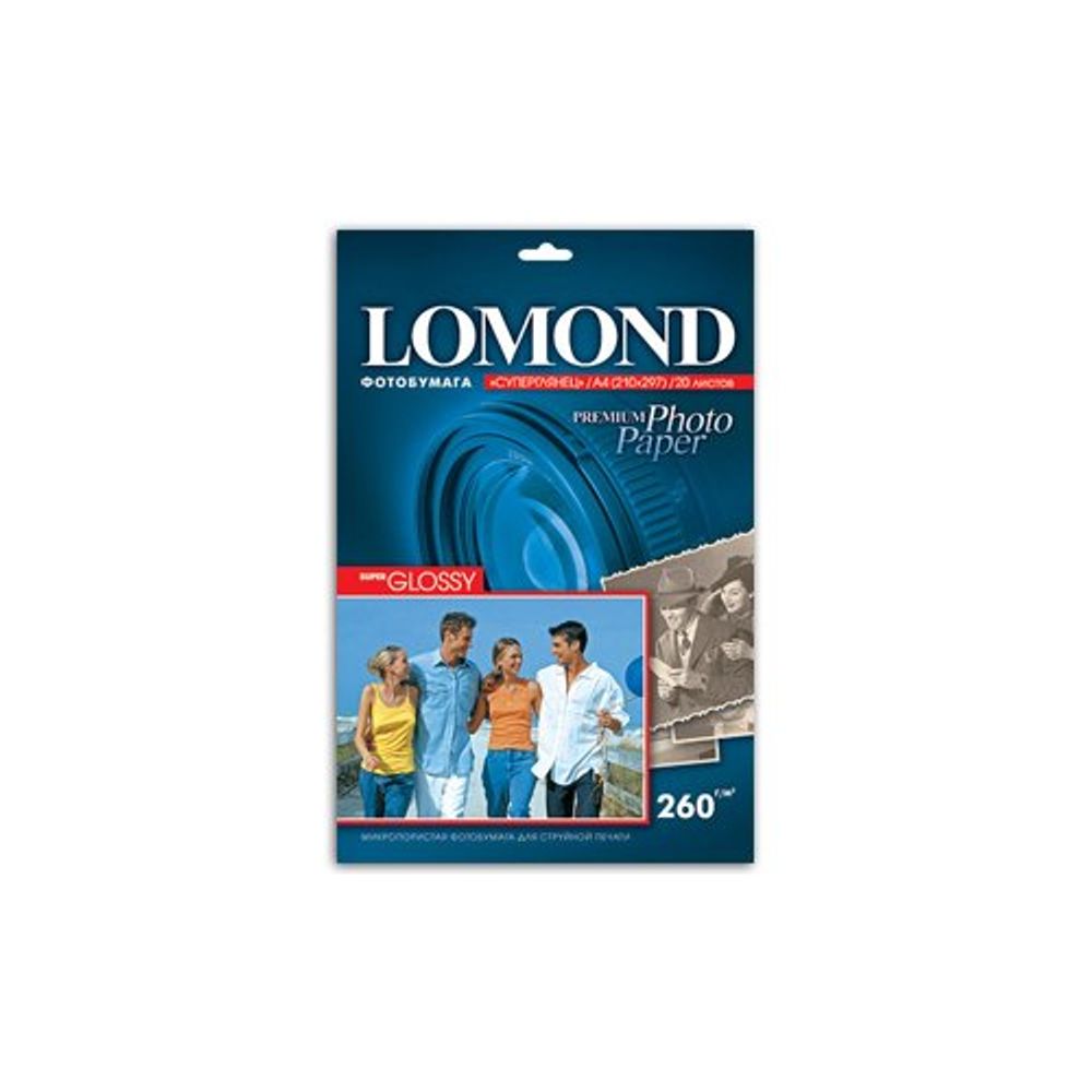 1103101 Lomond Бумага Premium А4 (суперглянц) 260г/м2 (20л) | Lomond