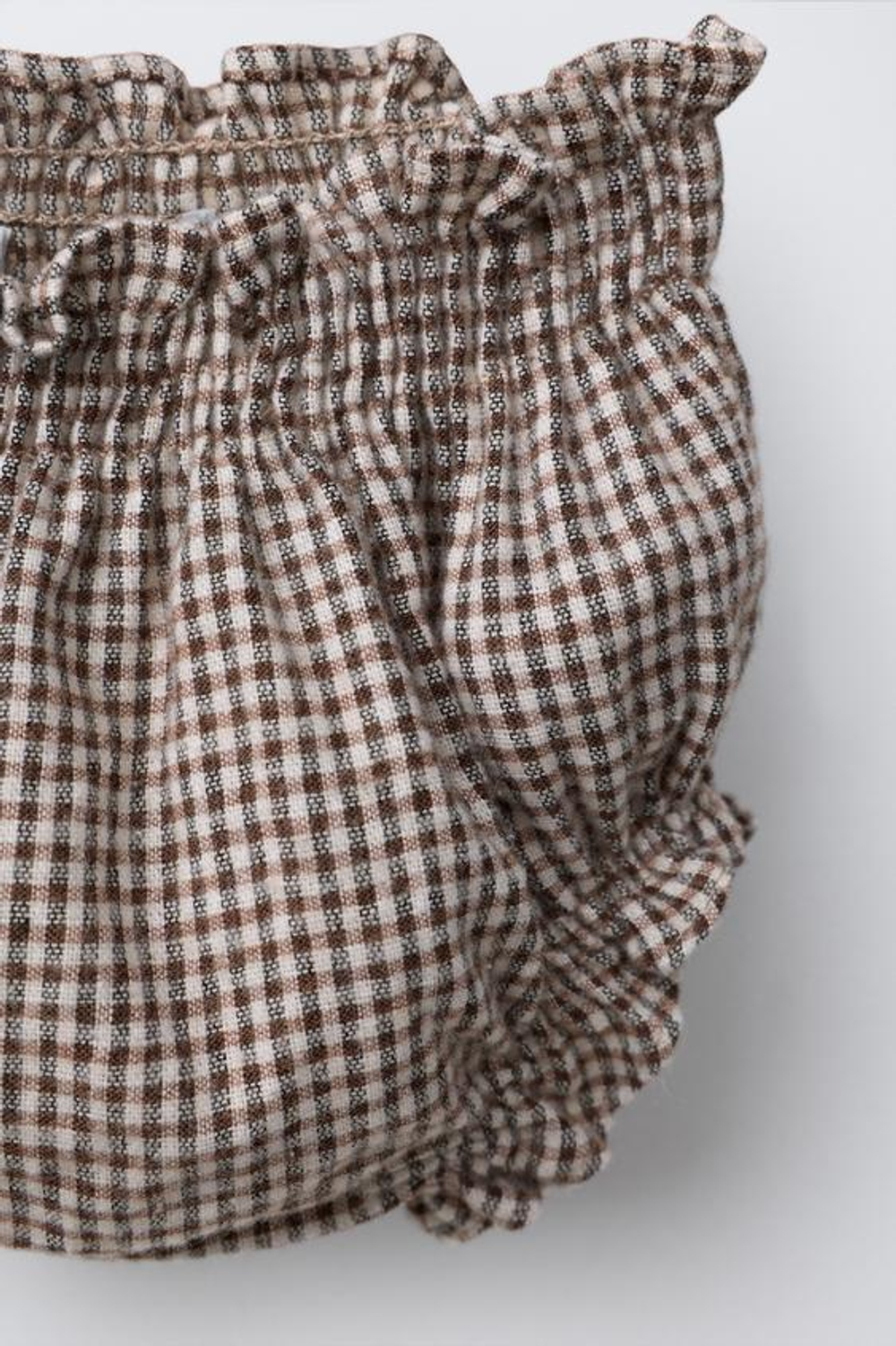 ZARA ТРУСЫ В КЛЕТКУ, КОРИЧНЕВЫЙ/ЭКРЮ