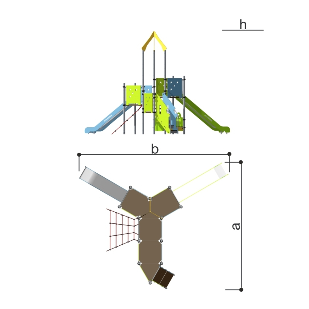 Уличный игровой комплекс для детей Romana 101.109.00