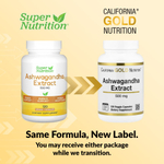 California Gold Nutrition, Ашваганда, 500 мг, 120 растительных капсул