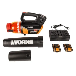 WORX WG584E 20В аккумуляторная воздуходувка (2 x 2 Ач, ЗУ) 40.3 м/с