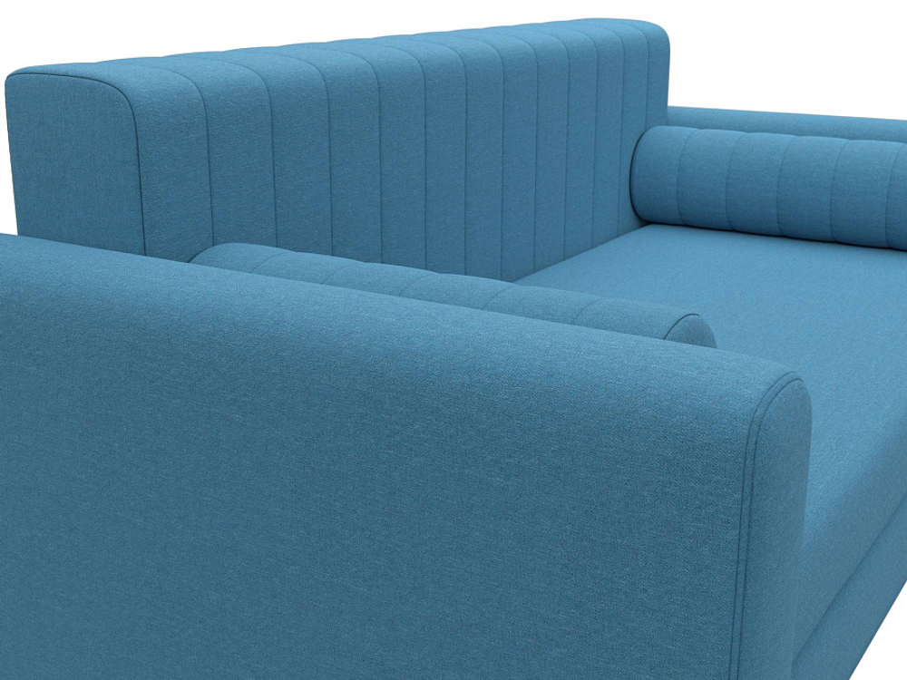 Диван прямой Лига-070 РОГОЖКА Амур 10 голубой