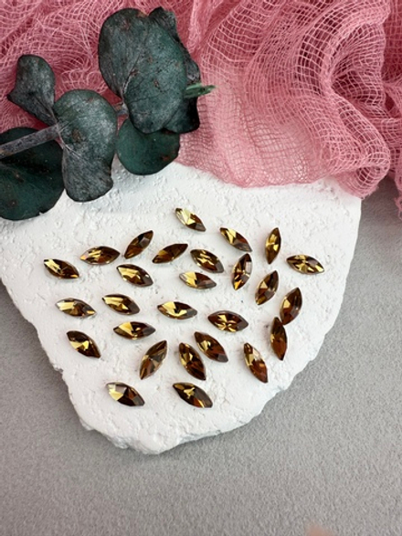 Наветт Navette 10*5 мм, Light smoke topaz