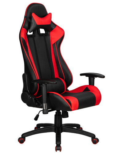 Кресло игровое DOBRIN BRIAN, черно-красная экокожа