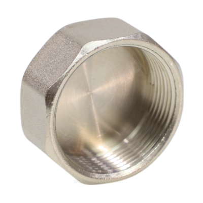 Заглушка латунь никель Ду 40 (1 1/2") ВР VALFEX VF.590.N.112