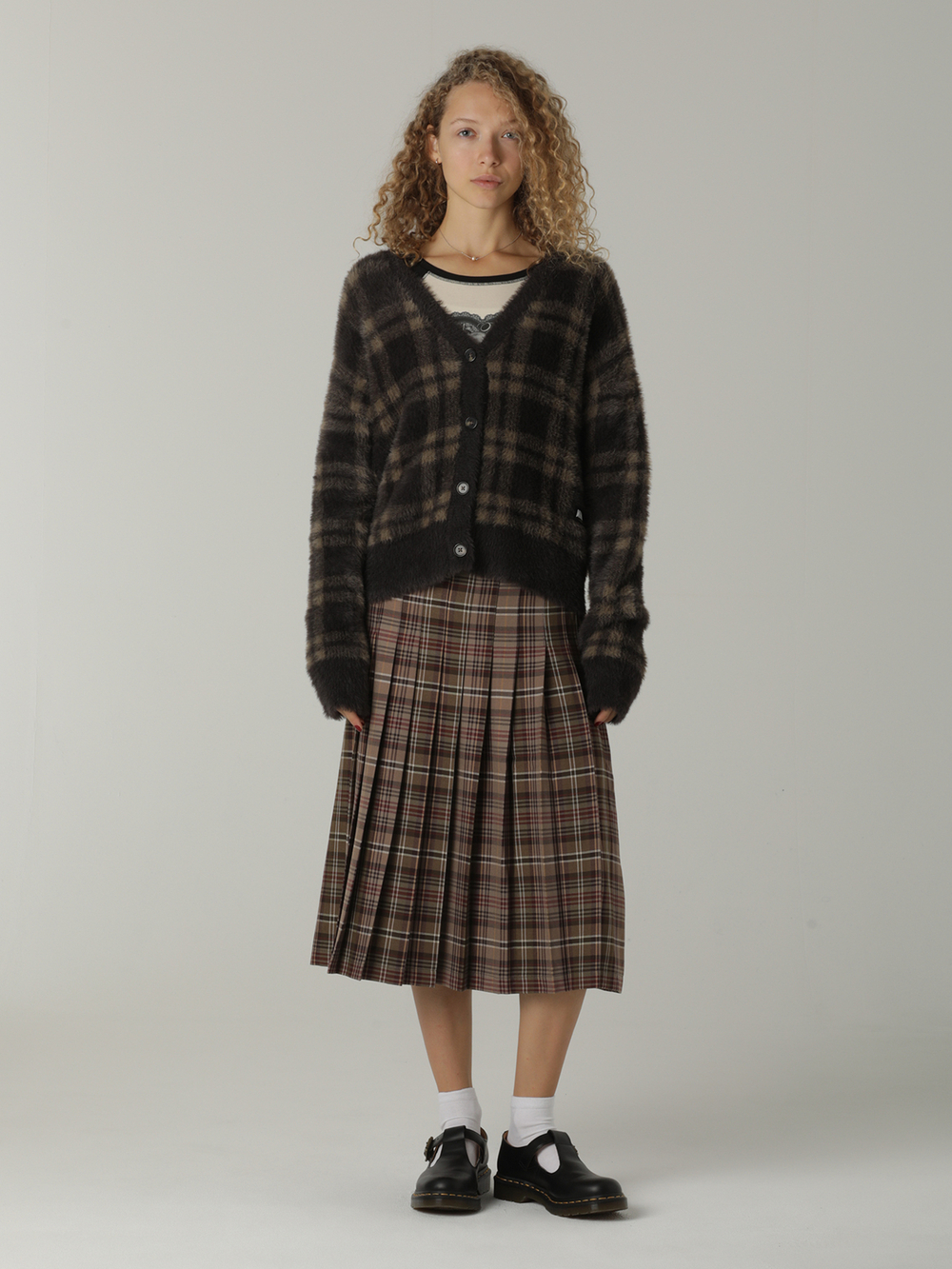 Женский Кардиган Terri Plaid Fluffy