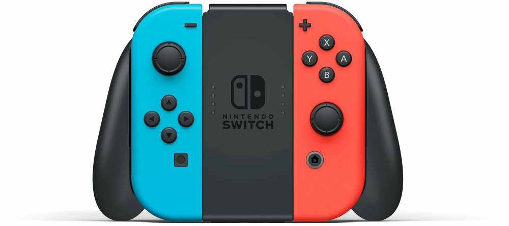 Игровая приставка Nintendo Switch OLED 64 ГБ, без игр, неоновый синий/неоновый красный