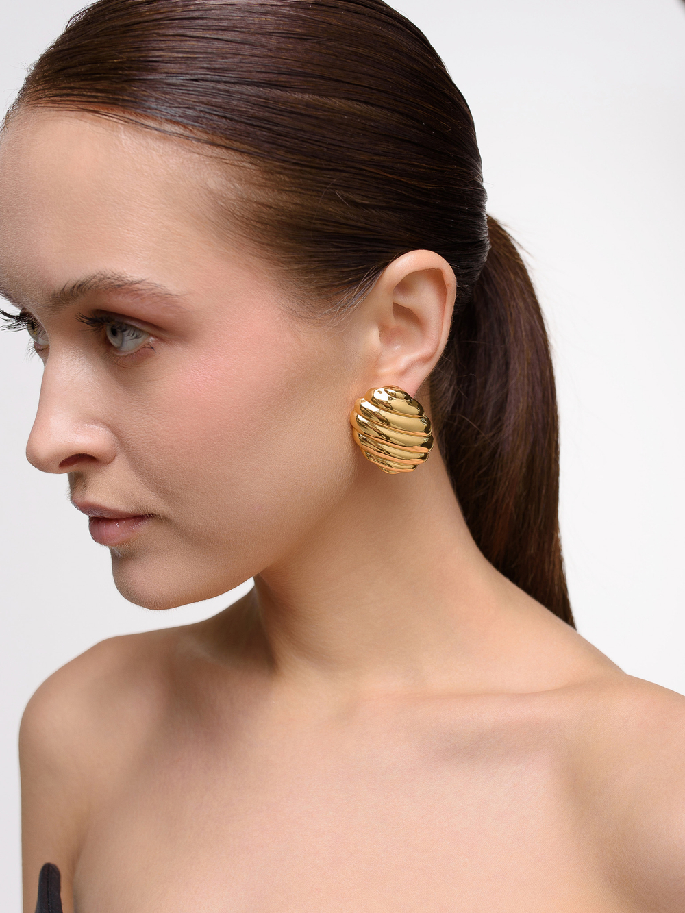 Серьги "Sections" Gold