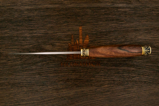 Разделочный нож Игоря Пампуха Модель 083, клинок 145мм, булат легированный, рукоять орех