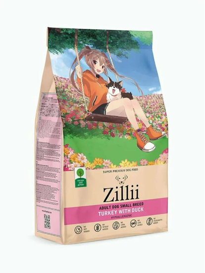 Zillii Adult Dog Small Breed Сухой корм для взрослых собак мелких пород Индейка с Уткой