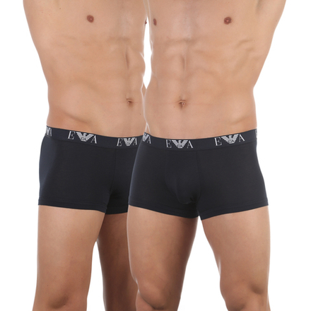 Мужские трусы боксеры темно-синие набор из 2-х штук Emporio Armani 111210_CC715 27435