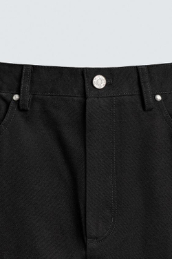 ZARA ДЖИНСЫ BAGGY FIT, ЧЕРНЫЙ