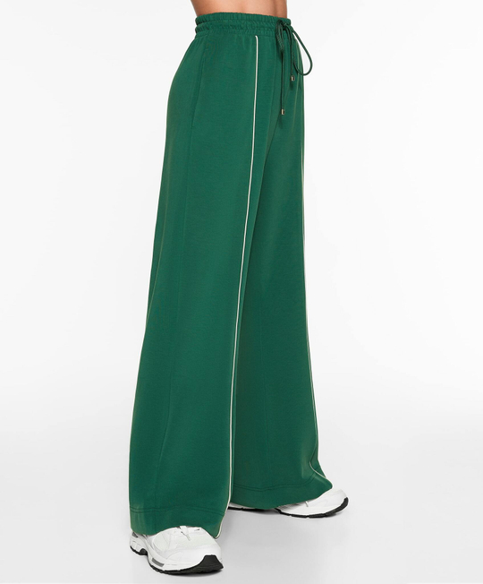 Oysho Прямые брюки свободного кроя из ткани с модалом, изумрудно-зеленый